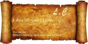 László Cecílián névjegykártya